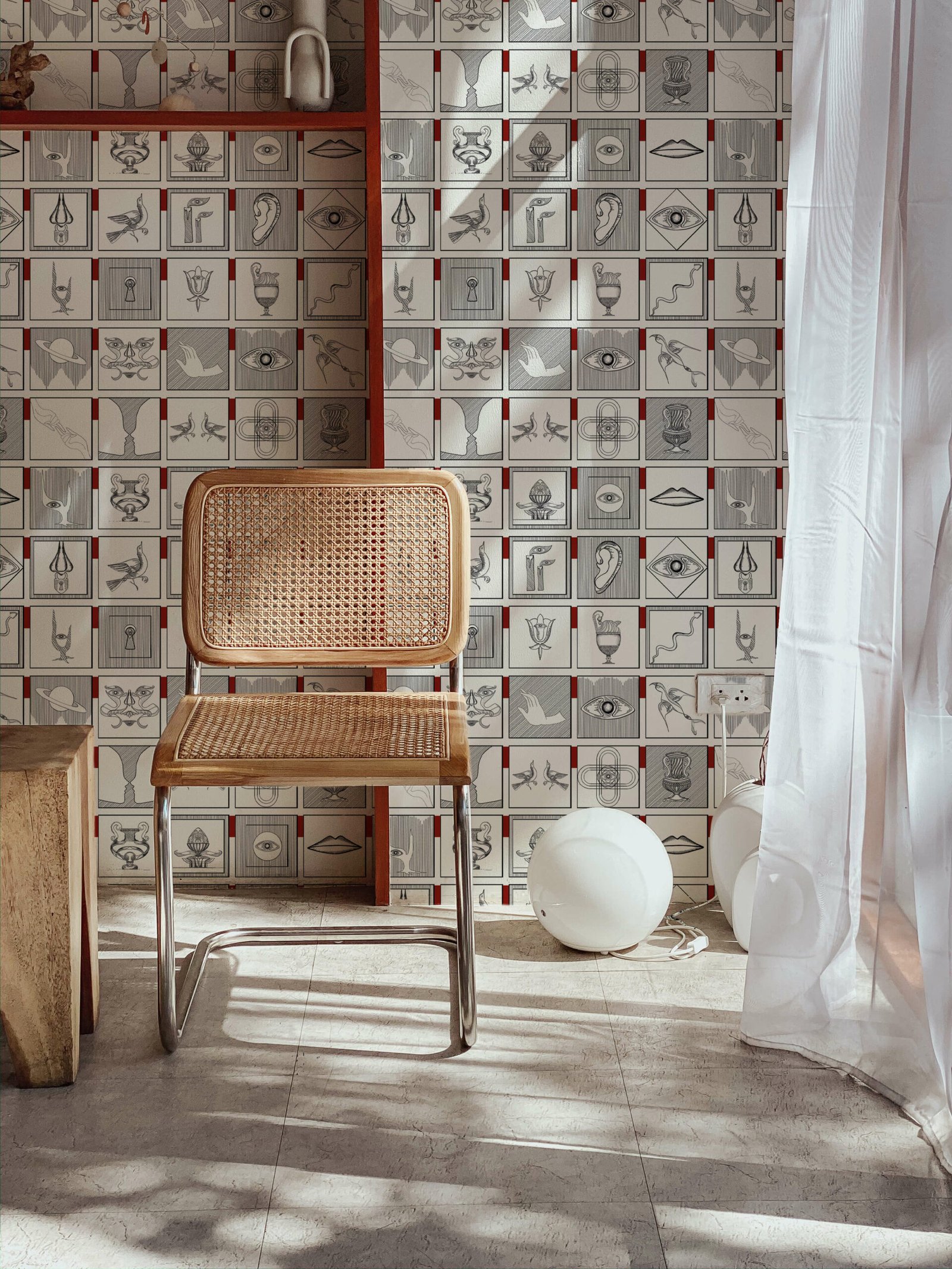 Carta-da-parati-Alchemici-Rosso-merlot-MaVoix-wallpaper-racconti-home-living-corner-wall-covering-2-scaled