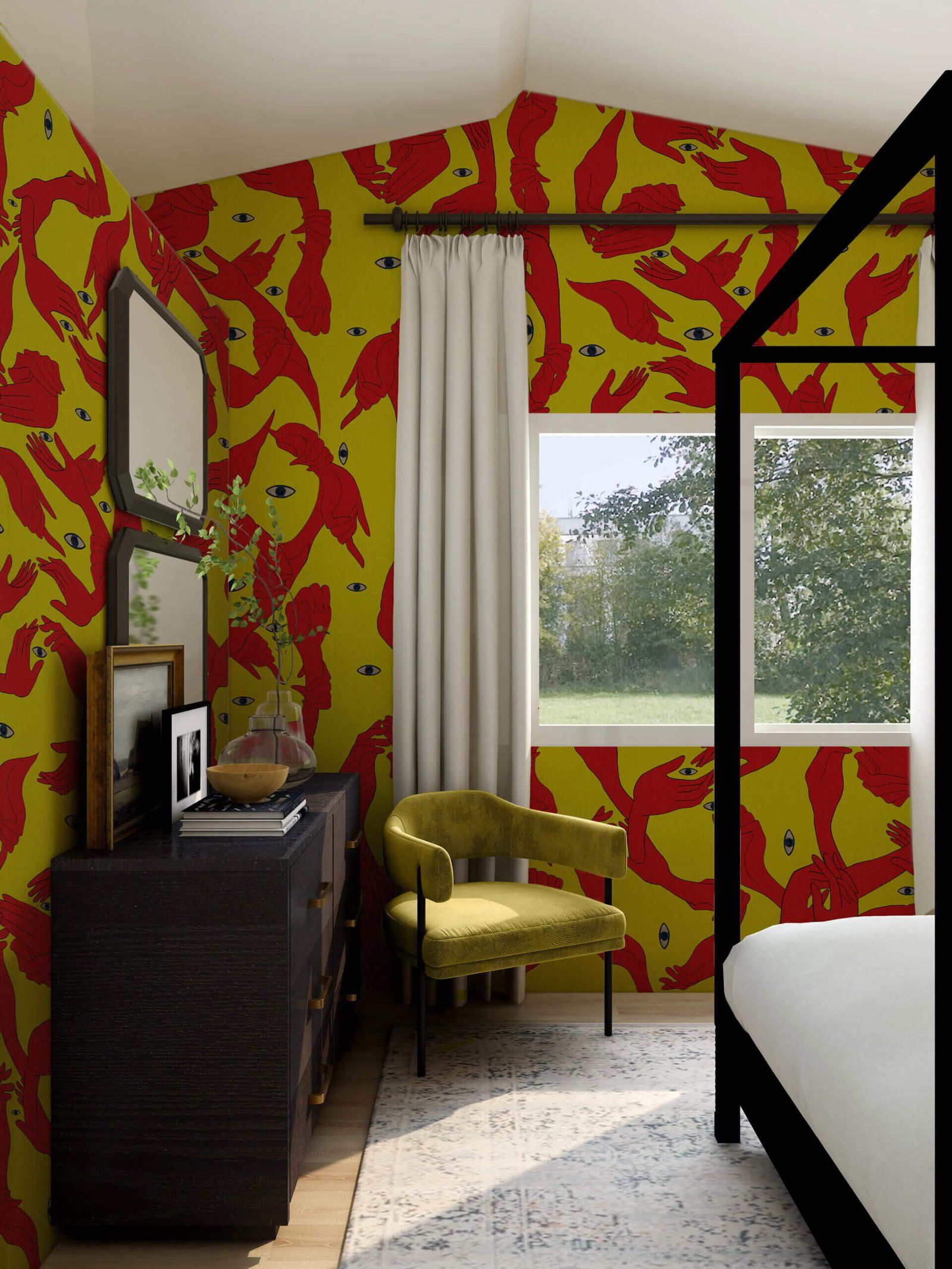 Uno-Nessuno-FLUO-carta-da-parati-MaVoix-bedroom-inspo-scaled