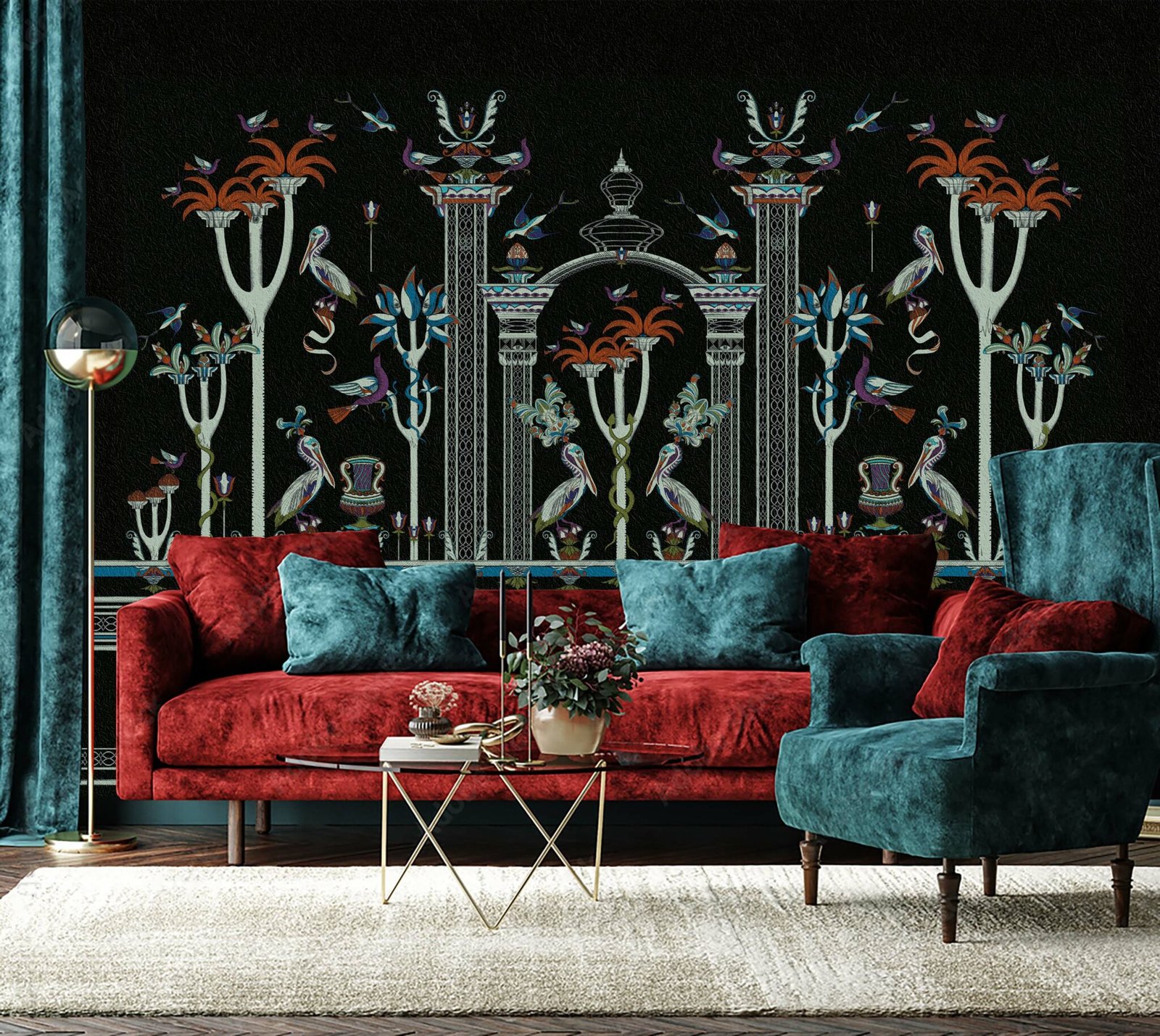 Via-Salvestrina-12-Nero-Mezzanotte-MaVoix-carta-da-parati-Affresco-Collezione-Visioni-interior-design-2048x1829