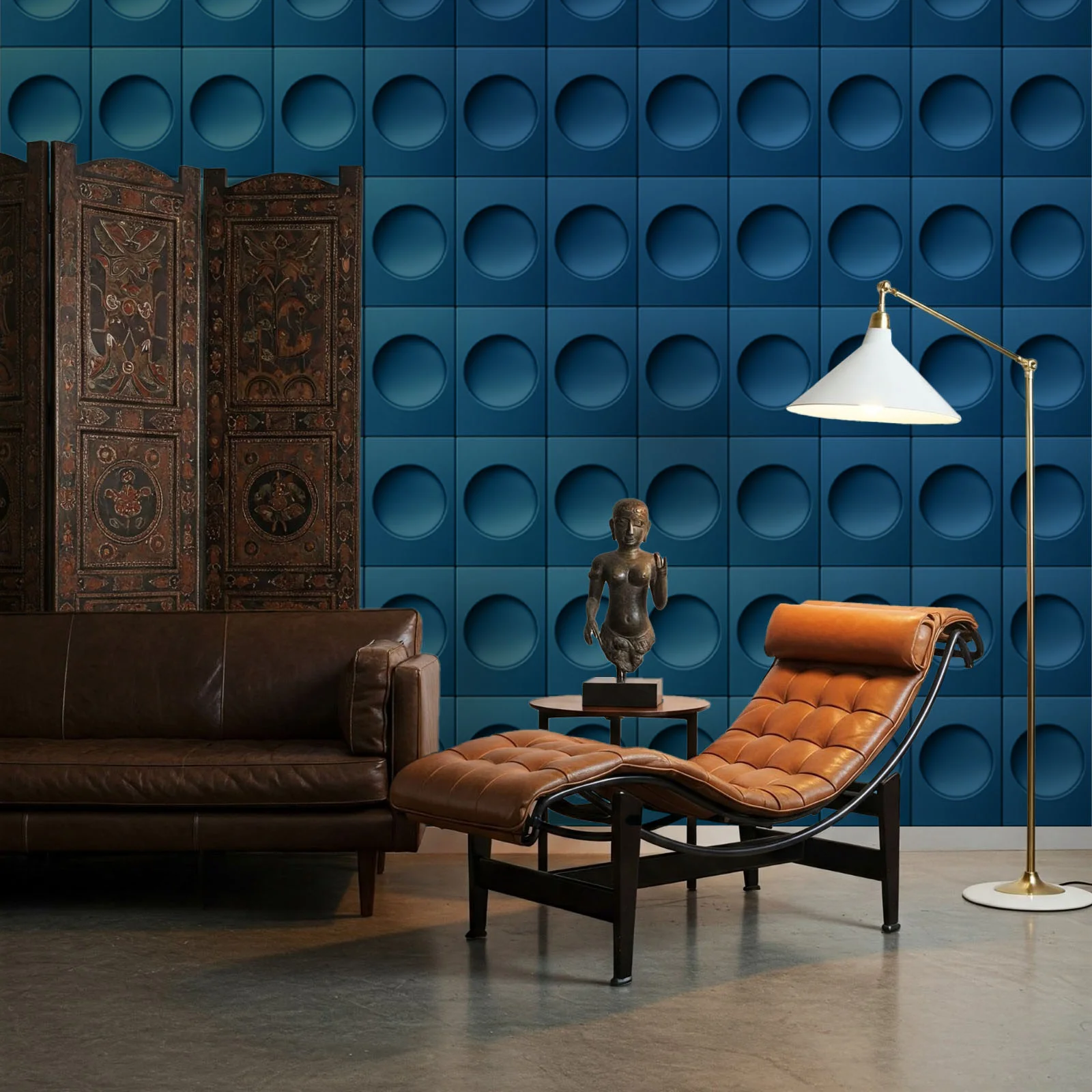 Rosetta Blu Mediceo Wallpaper by Costantino Gucci x MaVoix