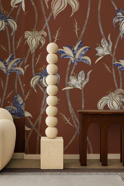 Fiori Terracotta Wallpaper by Marika Tardio - MaVoix Exclusive Wallpaper - Interior