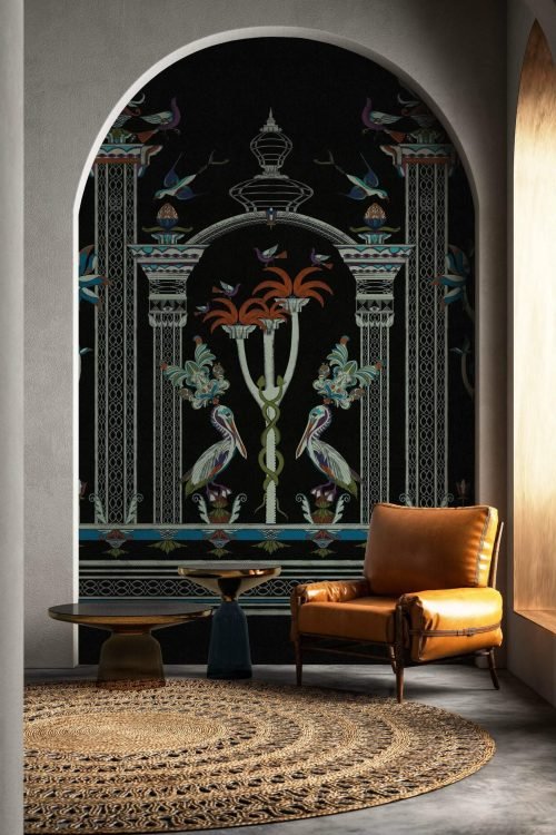 Via-Salvestrina-12-Nero-Mezzanotte-MaVoix-carta-da-parati-Affresco-Collezione-Visioni-affreschi-scaled